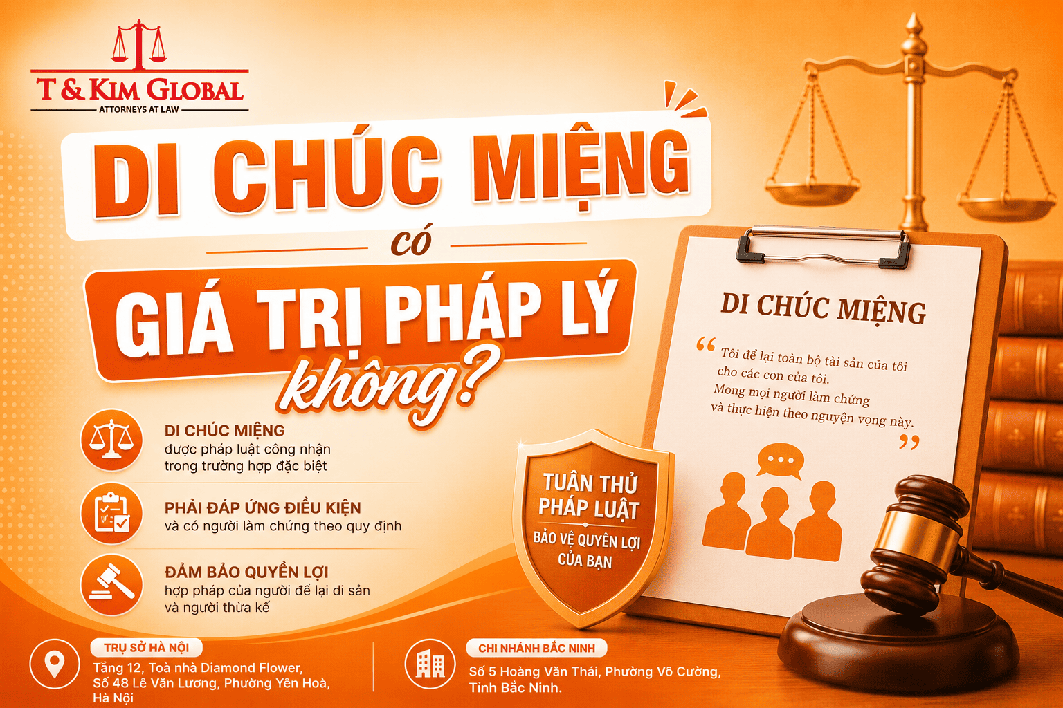 Di chúc miệng có giá trị pháp lý không?